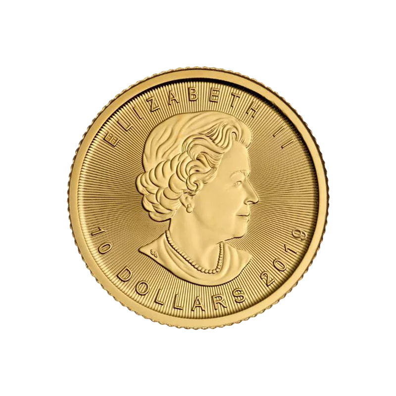 1/4 uncji Kanadyjski Liść Klonowy złota moneta - obrazek 2