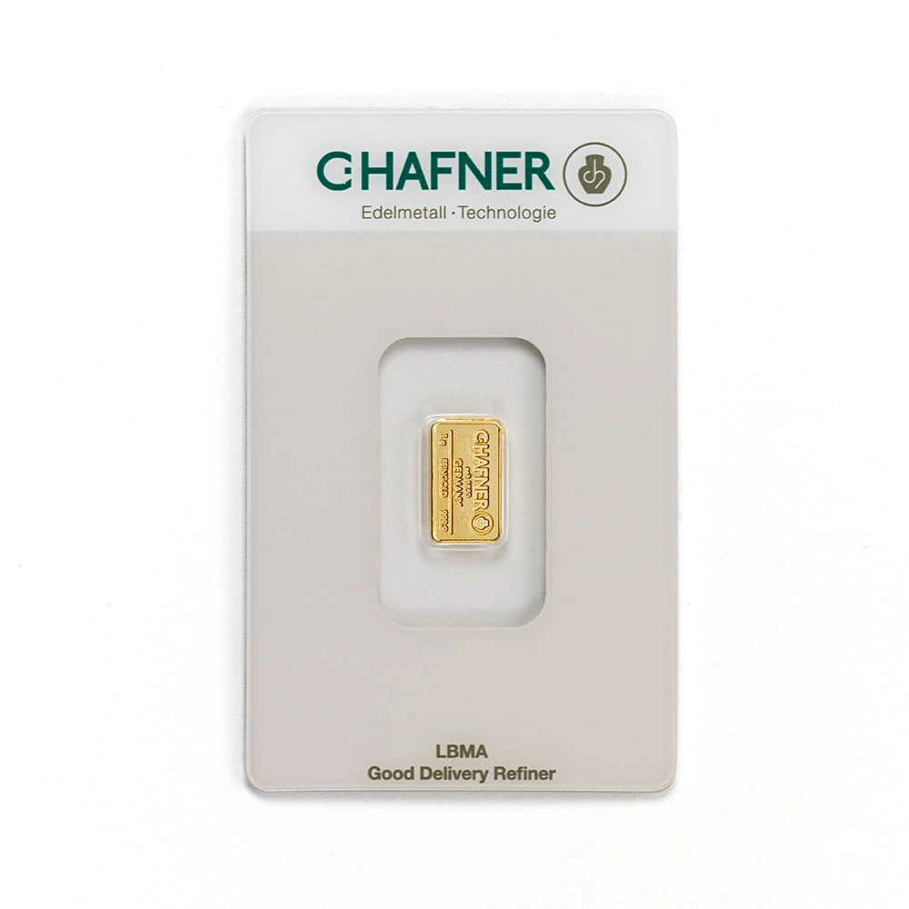 1g C.Hafner złota sztabka