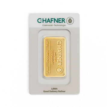 20g C.Hafner złota sztabka