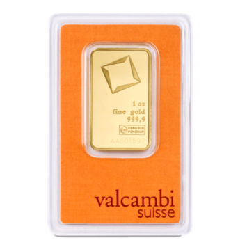 1 uncja Valcambi Suisse sztabka złota