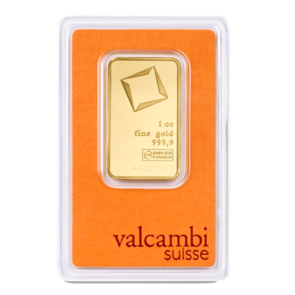 1 uncja Valcambi Suisse sztabka złota