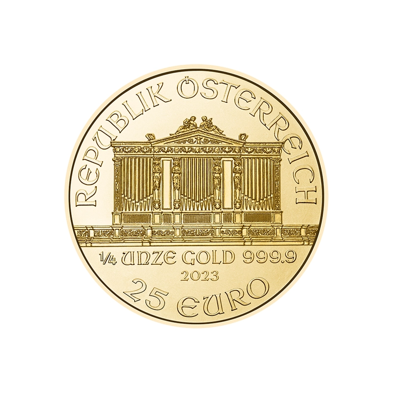 1/4 uncji Wiedeński Filharmonik złota moneta - obrazek 2