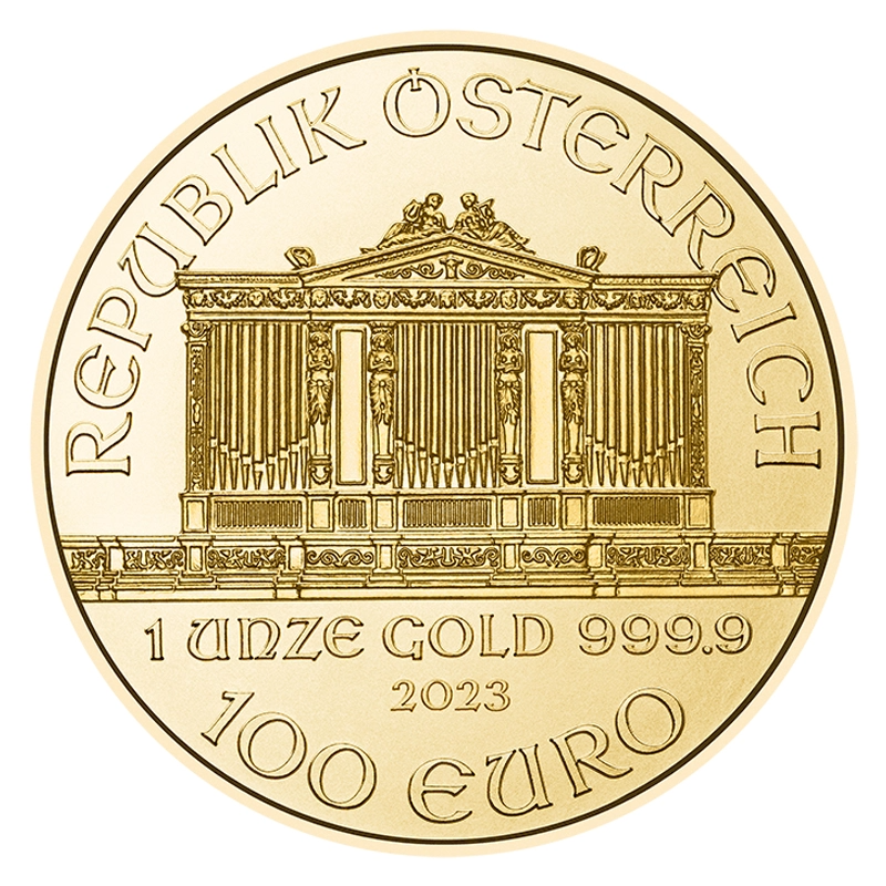 1 uncja Wiedeński Filharmonik złota moneta - obrazek 2