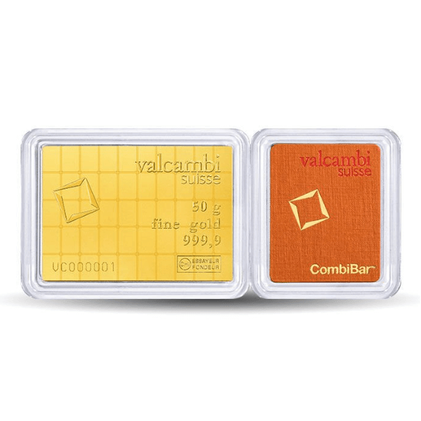 50g Valcambi Suisse CombiBar 50g (50x1g) sztabka złota