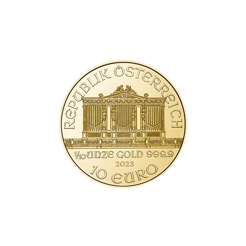 1/10 uncji Wiedeński Filharmonik złota moneta - obrazek 2