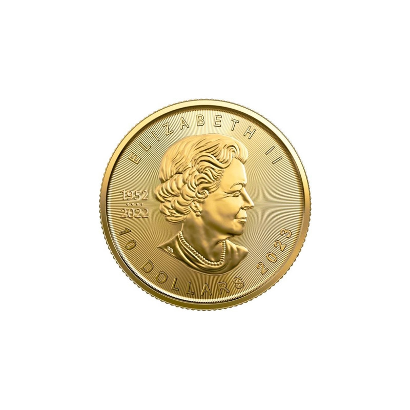 1/10 uncji Kanadyjski Liść Klonowy złota moneta - obrazek 2